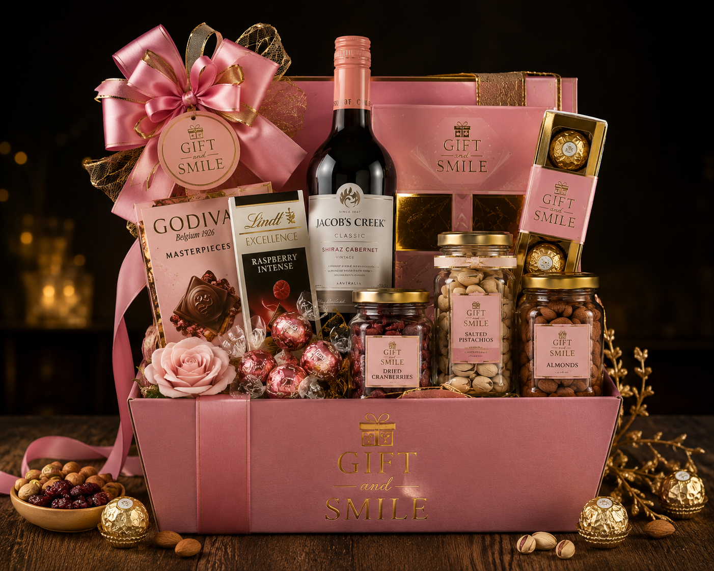 Panier Amour  Rose