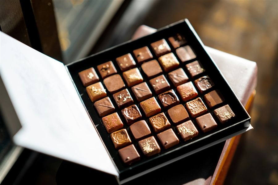 Boîte de chocolats fins